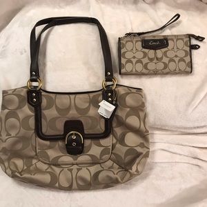 Coach Campbell Tote F25294 & Matching Wallet